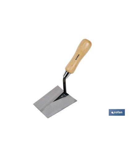 Paleta forjada modelo Alicatador | Medidas: 120 x 120 x 65 mm de longitud | Para la construcción | Mango de madera