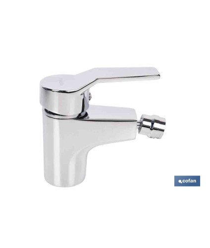 Grifo monomando para bidé con acabado cromado | Incluye soporte de fijación, latiguillos flexibles y cartucho cerámico de 40 mm