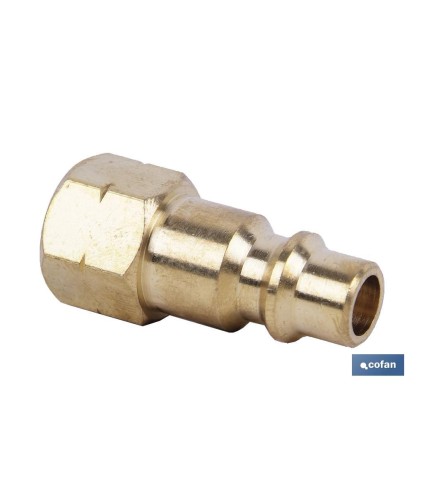 Conector de aire rosca hembra 1/2 de Gran caudal | Acoplador rosca hembra BSP 1/2”de gran caudal para instalaciones neumáticas