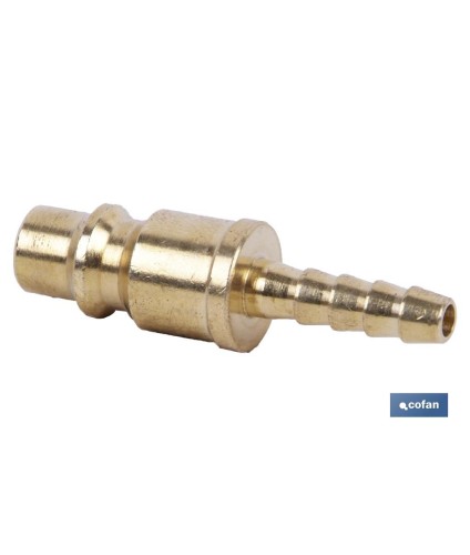 Conector de aire con espiga tubo Ø13mm de Gran Caudal | Acoplador con espiga de tubo Ø13mm para instalaciones neumáticas