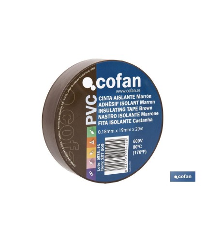 Cinta Aislante 180 Micras | Color marrón | Resistente al voltaje, al calor y a diferentes ácidos y alcalinos