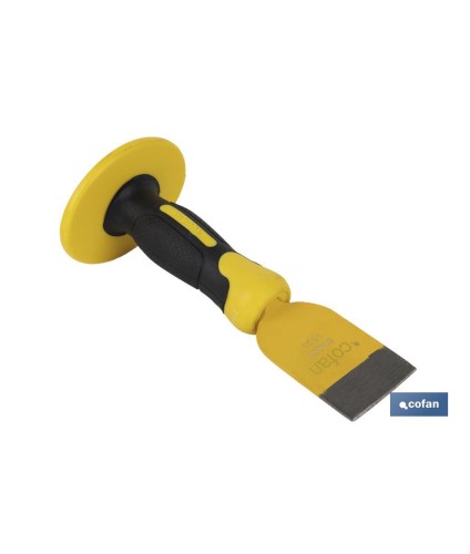 Cincel ancho para ladrillos | Con mango protector | Dos medidas disponibles | Fabricado en acero