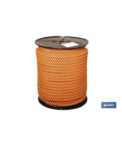 Cuerda Trenzada Helicoidal Amarillo/Rojo (100% Polipropileno)