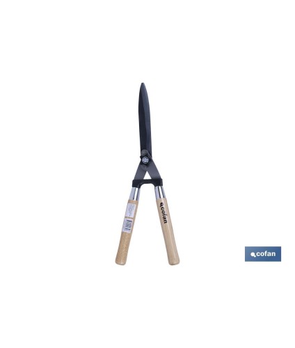 Cizalla corta setos profesional | Mango ergonómico de madera | Para jardinería y arbusto