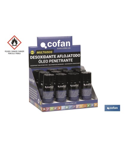 Expositor de aflojatodo | Lubricante multiuso | Alto poder hidrófugo | Elimina los elementos residuales