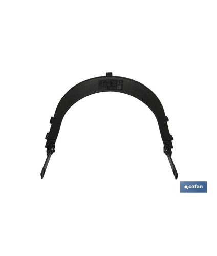 Soporte de malla protectora para casco de obra| Medidas del soporte 24 x 17 x 2 cm | Soporte universal