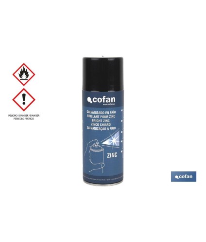 Galvanizado en frío | Envase 400 ml | Esmalte Spray Zinc | Color Plata | Protege el Metal