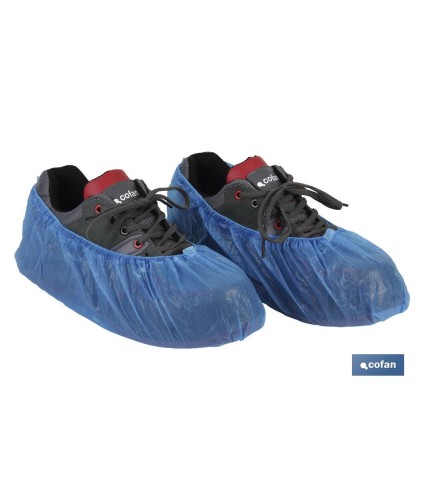 Cubre zapato en color Azul | Fabricado en Polietileno Clorado | Desechables | 100 Unidades