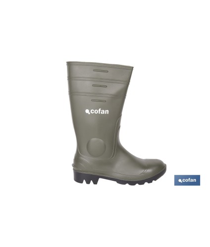 Bota de Agua | Color Verde | Seguridad S5 | Fabricada en PVC | Puntera y Plantilla de Acero