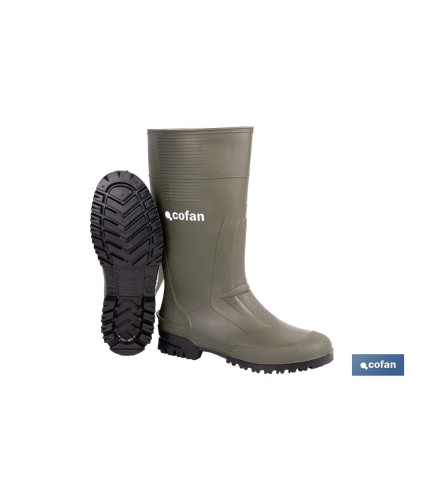 Bota de Agua | Alta | Fabricada PVC | Color Verde | Recubrimiento Interior de Punto