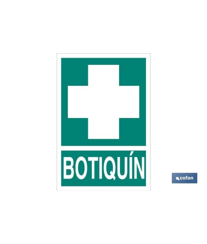 Señal de Botiquín Luminiscente y Adhesiva