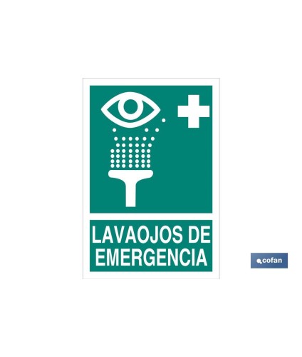 Lavaojos de Emergencia Pictograma + Texto
