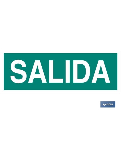 Señal Salida 400x100mm