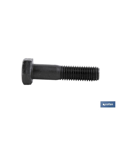 Tornillo con cabeza hexagonal DIN-931 | Rosca parical 1/2 | Clase 12,9 negro | Métricas desde M-6 hasta M-16