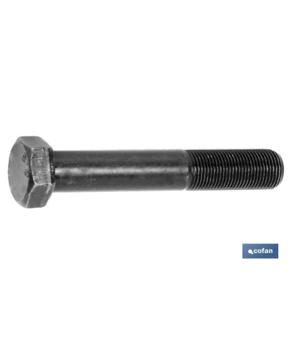 Tornillo con cabeza hexagonal SAE DIN-931 | Rosca parcial 1/2 | Clase 8.8 negro | Medidas desde 1/4 hasta 1