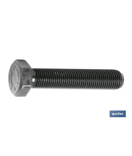Tornillo con cabeza hexagonal SAE DIN-933 | Rosca total | Clase 8.8 negro | Medidas desde 1/4 hasta 1