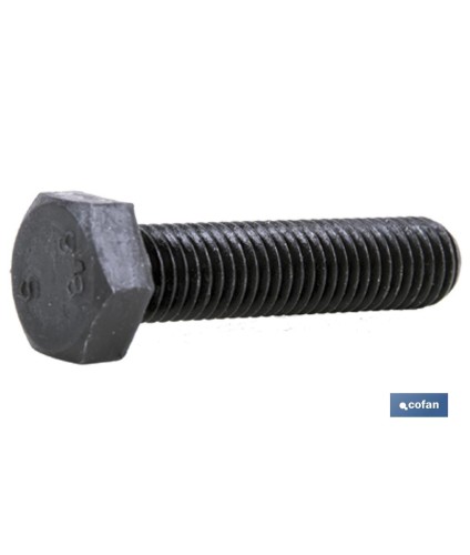 Tornillo con cabeza hexagonal Whitworth (UNC) DIN-933 | Rosca tota | Clase 8.8 negro | Medidas desde 1/4 hasta 1