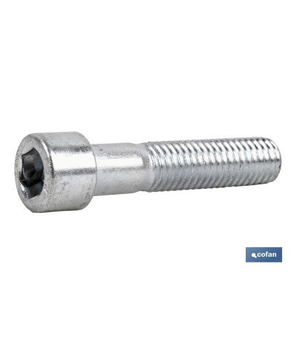 Tornillo Allen DIN 912 | Cabeza cilindrica con hexágono | Clase 8.8 zincado | Medidas desde M-4 hasta M-12