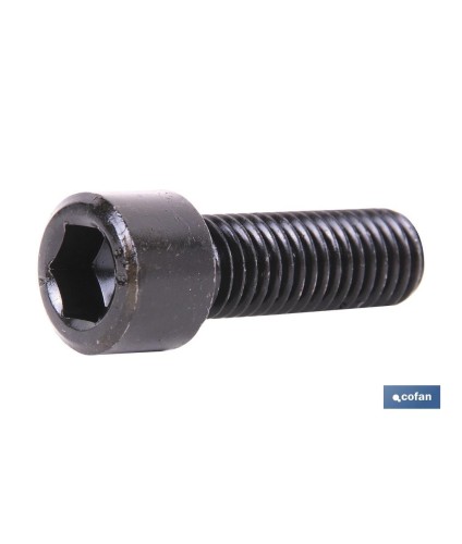 Tornillo allen DIN 912 | Cabeza cilindrica con hexágono | Clase 8.8 negro | Medidas desde M-4 hasta M-24