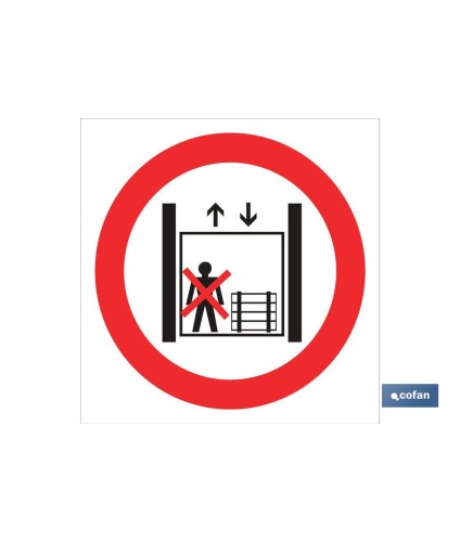Prohibido personas y cargas