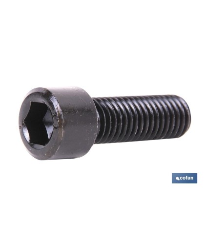 Tornillo Allen DIN 912 | Cabeza cilindrica con hexágono | Clase 12,9 negro | Medidas desde M-4 hasta M-18